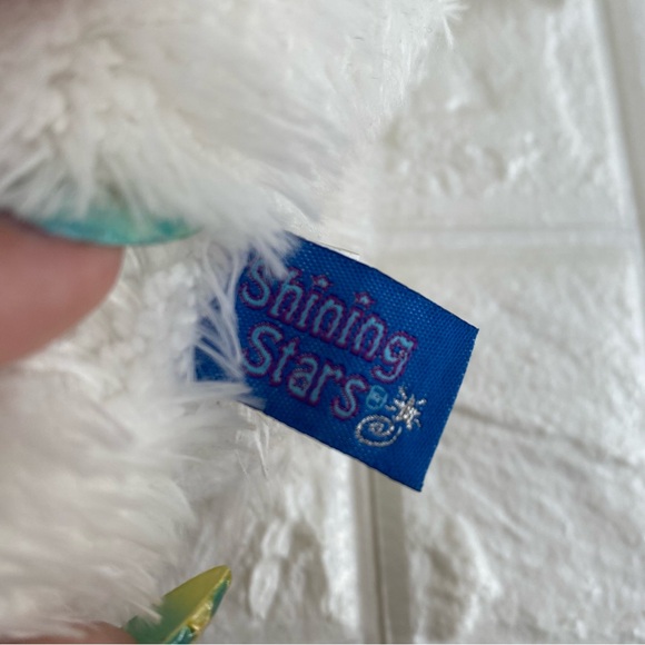 Russ Berrie Shining Stars White cat plush toy NWT code Pink Ribbon - Picture 8 of 9